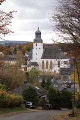 Stephanskirche in Simmern. Ortsblick.