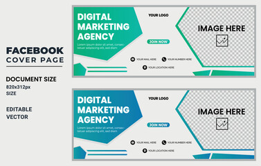 Facebook Cover Design Template, Corporate banner, web banner design