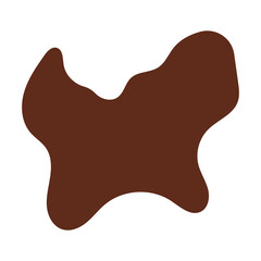 Shape chocolate splash. Vector illustration.