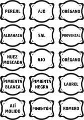 etiquetas para frascos, rótulos para frascos