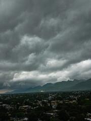 storm clouds over the city