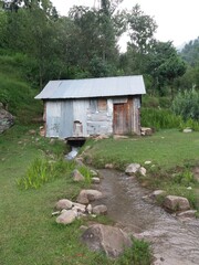 water mill in the forest