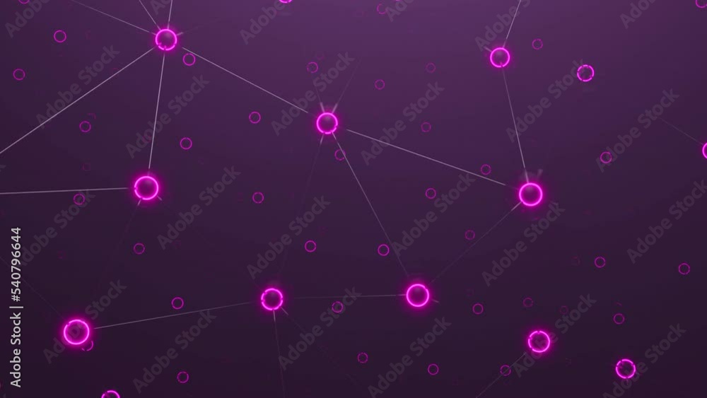 Poster digital animation of network of digital icons. design. concept of it technologies and artificial int