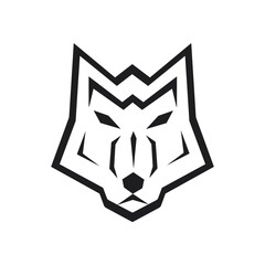 geometric wolf - pattern for a t-shirt