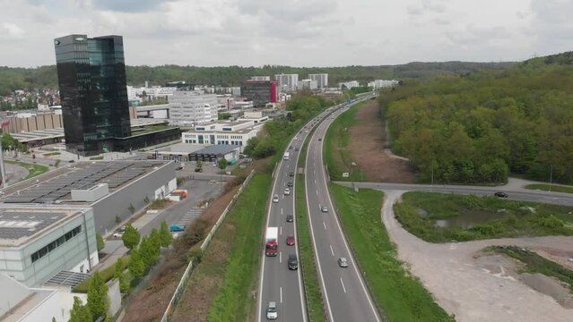 Aerial View Around The Of Sindelfingen and B&ouml;blingen In Germany
