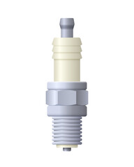 Spark plug. Vector clipart isolated on white background.