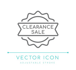 Obraz premium Clearance Sale Stamp Line Icon