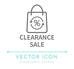 Clearance Sale Line Icon