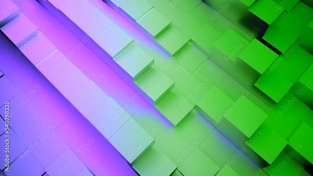 Poster abstract 3d background made of randomly waving rectangles with different colors. design. up and down