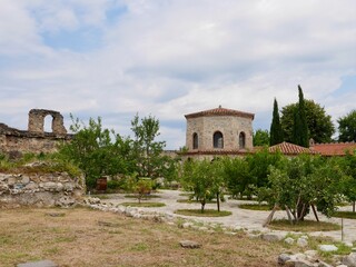 Obraz premium Orchard in yard of Alaverdi monastery in Kakheti region, Georgia.