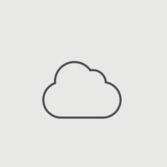 Cloud vector icon illustration sign