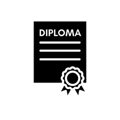 diploma - vector icon