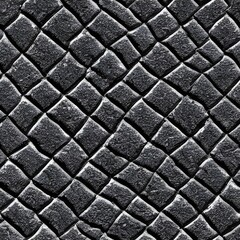 Fototapeta premium I am looking at a close-up picture of black asphalt. It is a seamless texture, with no cracks or imperfections. The surface seems to be very smooth.