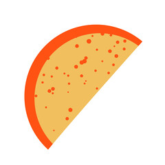 Slice of orange. Vector cute illustration on isolated background. 