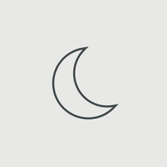 Moon vector icon illustration sign