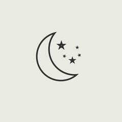 Moon and stars icon