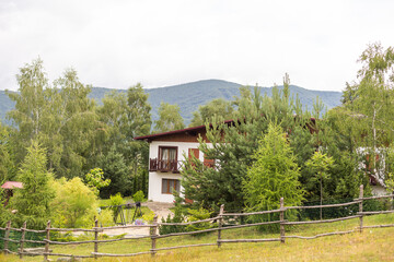 wooden house in the forest