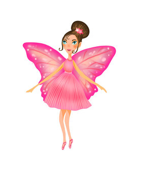 Kleine rosa Fee