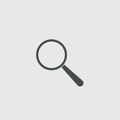Search glass vector icon illustration sign