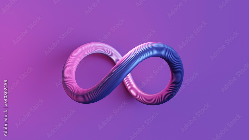 Leinwandbilder Metaverse technology. Virtual reality infinite symbol community connection of metaverse world global network technology system and abstract loop sign element on innovation digital communication. 