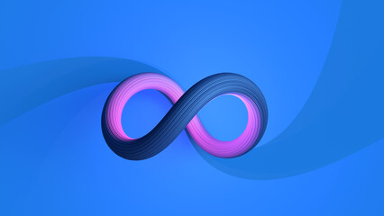 Metaverse technology. Virtual reality infinite symbol community connection of metaverse world global network technology system and abstract loop sign element on innovation digital communication. 