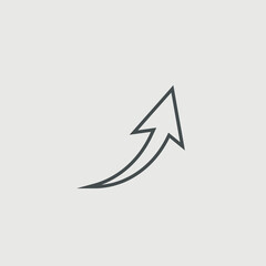 Upward arrow vector icon illustration sign