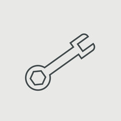 Wrench vector icon illustration sign