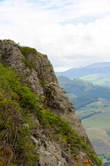 Fototapeta premium The Caucasus Mountains. Mountain peaks in summer.