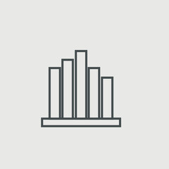 Bar graph vector icon illustration sign