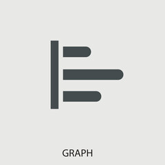 Graph vector icon illustration sign