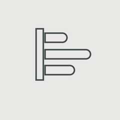 Graph vector icon illustration sign
