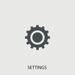 Settings vector icon illustration sign