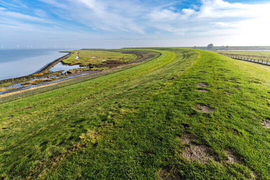 Punt van Reide promontory in the Dollart, Netherlands
