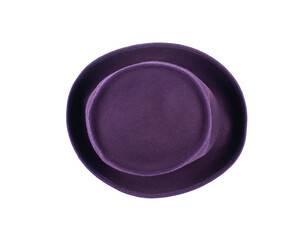 vintage female purple hat isolated on white background