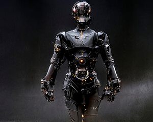 Robots. Futuristic interpretation Future 2025.Illustration