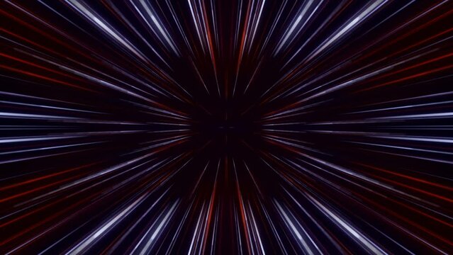 Abstract neon warping video effect, sci fi hyper speed animation footage
