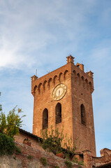 Fototapeta na wymiar Bell tower of the Cathedral of San Miniato, Tuscany - Italy