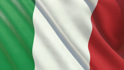 flag of Italy waving in the wind 3d-rendering
