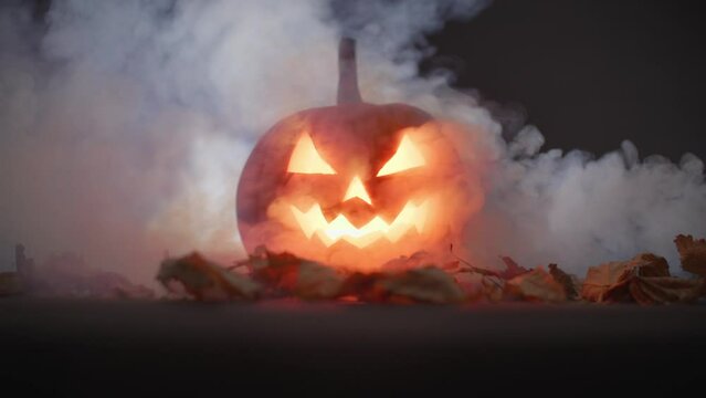 Carved pumpkin, jack o lantern, halloween theme, halloween decorations