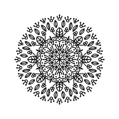 Mandala tattoo design. Vector graphics. World order. Mandala.