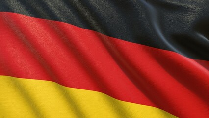 flag of Germany waving in the wind 3d-rendering