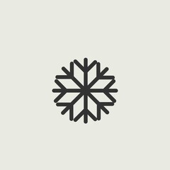 Snowflake vector icon illustration sign