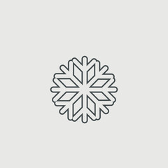 Snowflake vector icon illustration sign