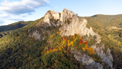 Seneca rock (fall color) - West Virginia