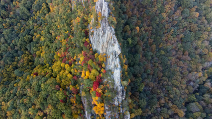 Seneca rock (fall color) - West Virginia