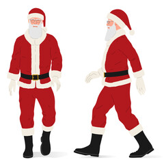 Santa Claus, with red dress and boots, isometric vector illustration. - 540813672