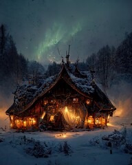 Fototapeta premium Winter Cabin
