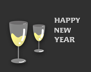 Happy New Year Champagne Card Background