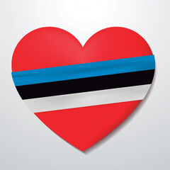 Heart with Estonia flag