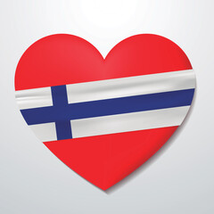 Heart with Finland flag